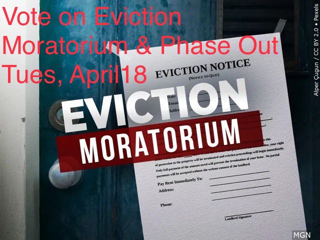 jeanquan's tweet photo. #Renters Alert: The #Oakland Council will vote to extend the #evictionmoratorium due to end April 29 to July 14, hoping to phase in actions & strengthen #renterprotections. https://t.co/jFWSigv3Qx