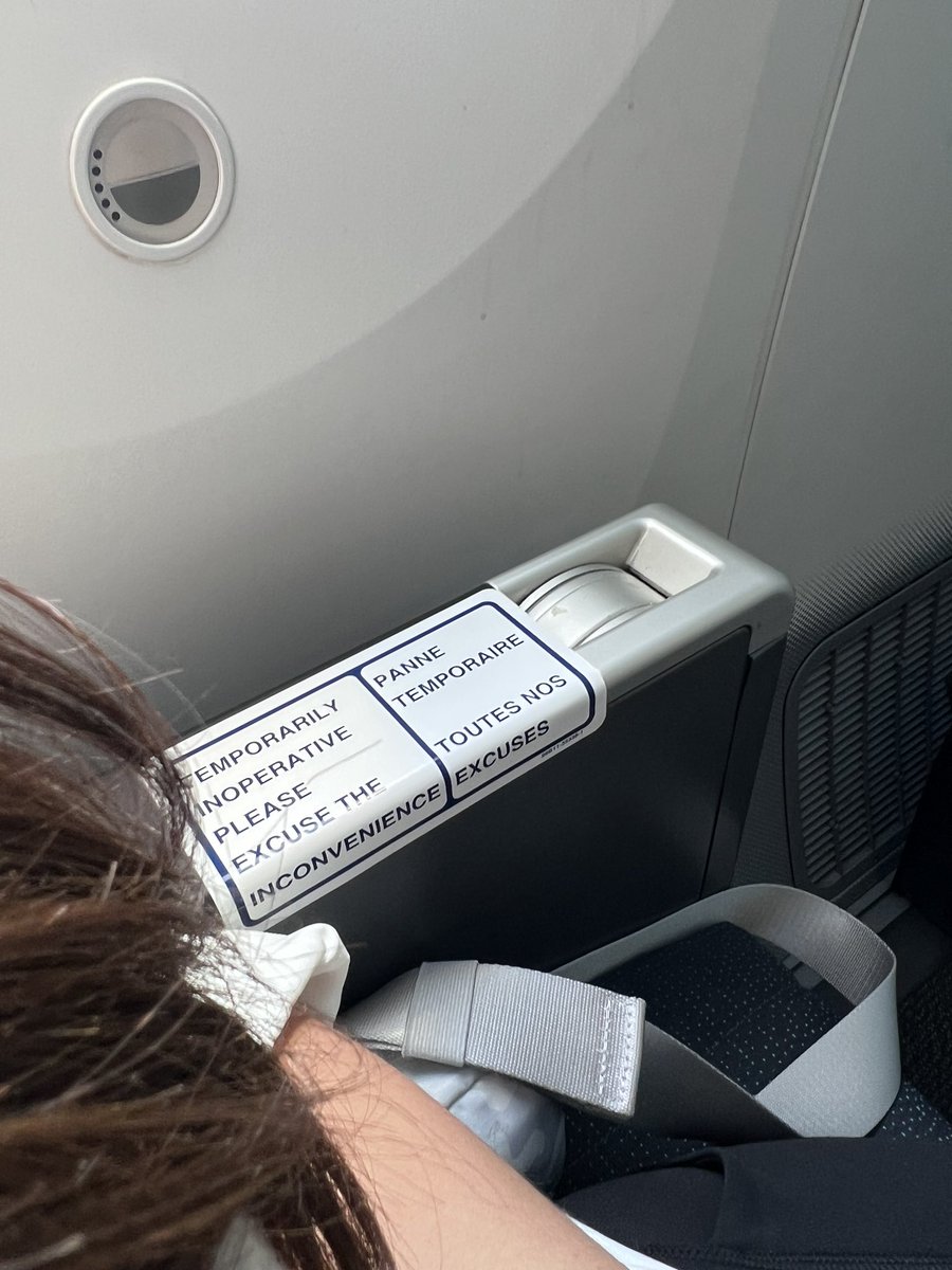 EryneO's tweet photo. @AirCanada cool cool. Normally don’t care but honeymoon trip……Bummer. Every amazing flight attendant said “no one told you???”  11 hours no movies for this girl. I’ll watch the clouds https://t.co/nuo7fExvRb
