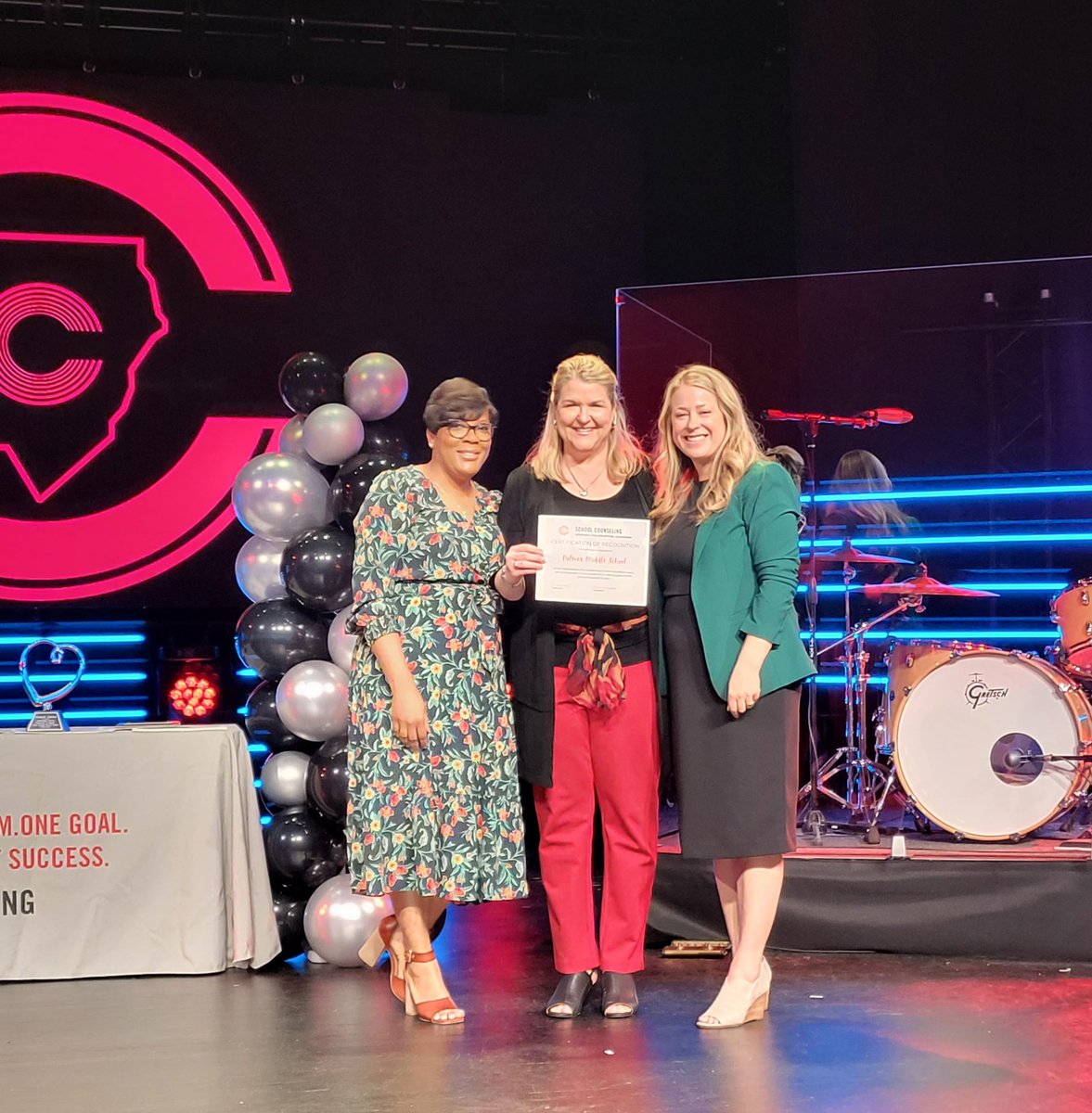 PalmerMiddle's tweet photo. Our amazing counseling department was recognized this morning at the CCSD Counseling Awards for receiving the prestigious ASCA RAMP School of Distinction award. We are so proud of our counselors!!! We are blessed! @CobbSchools @CCSDCounseling @PalmerCounselor https://t.co/Py1MsRyUDX