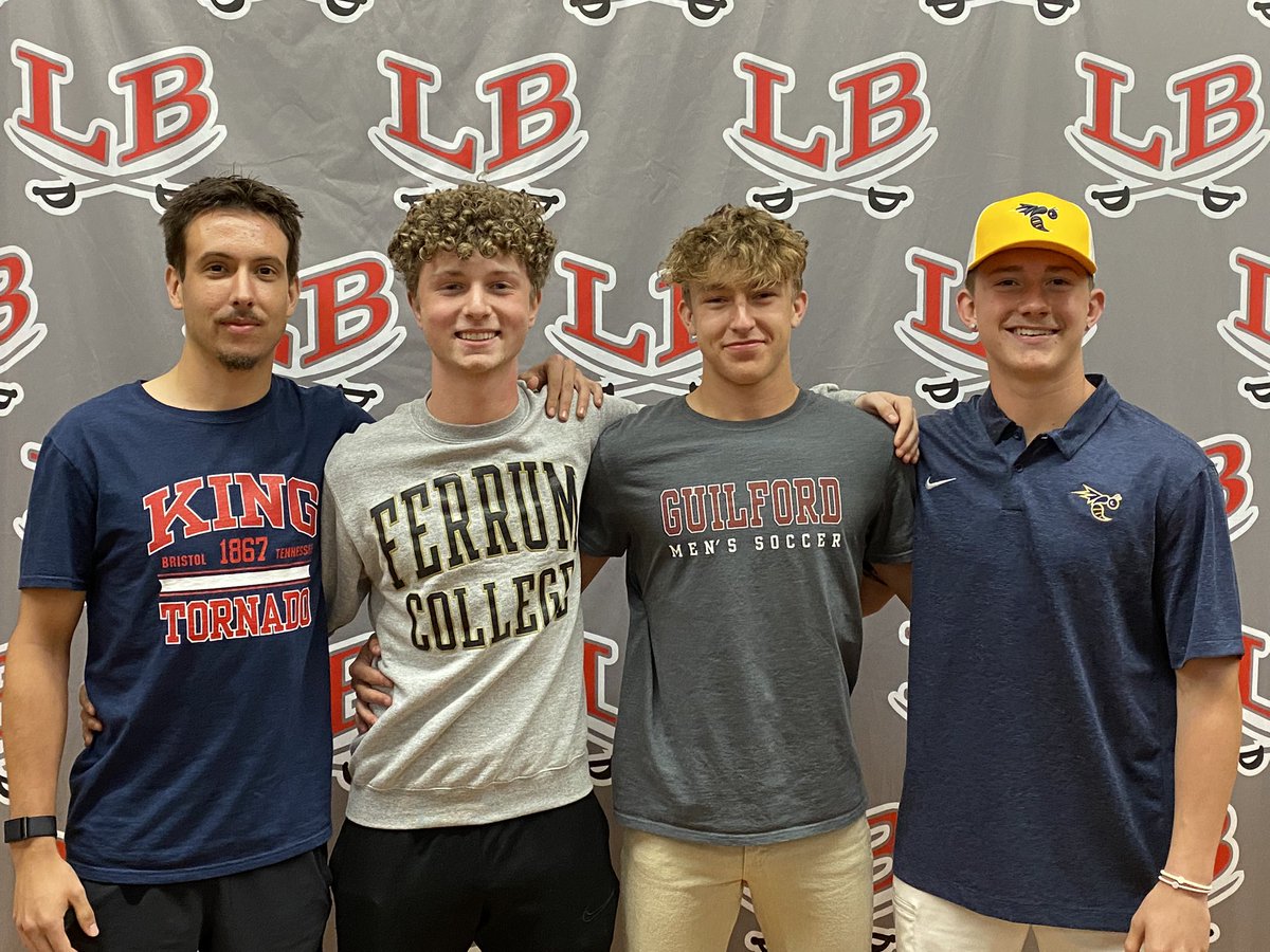 Congratulations to 4 more <a href="/LBHS_Cavaliers/">Lord Botetourt High</a> athletes committing to colleges: <a href="/BowlesCadyn/">Cadyn Bowles</a> to <a href="/goquakers/">Guilford Athletics</a> <a href="/iamjacksonc/">Jackson Crawford</a> to <a href="/EmoryUniversity/">Emory University</a> <a href="/tylerhmeade/">Tyler Meade</a> to @KingUnivEsports &amp; Jacob Simms to <a href="/FerrumAthletics/">Ferrum Athletics</a>