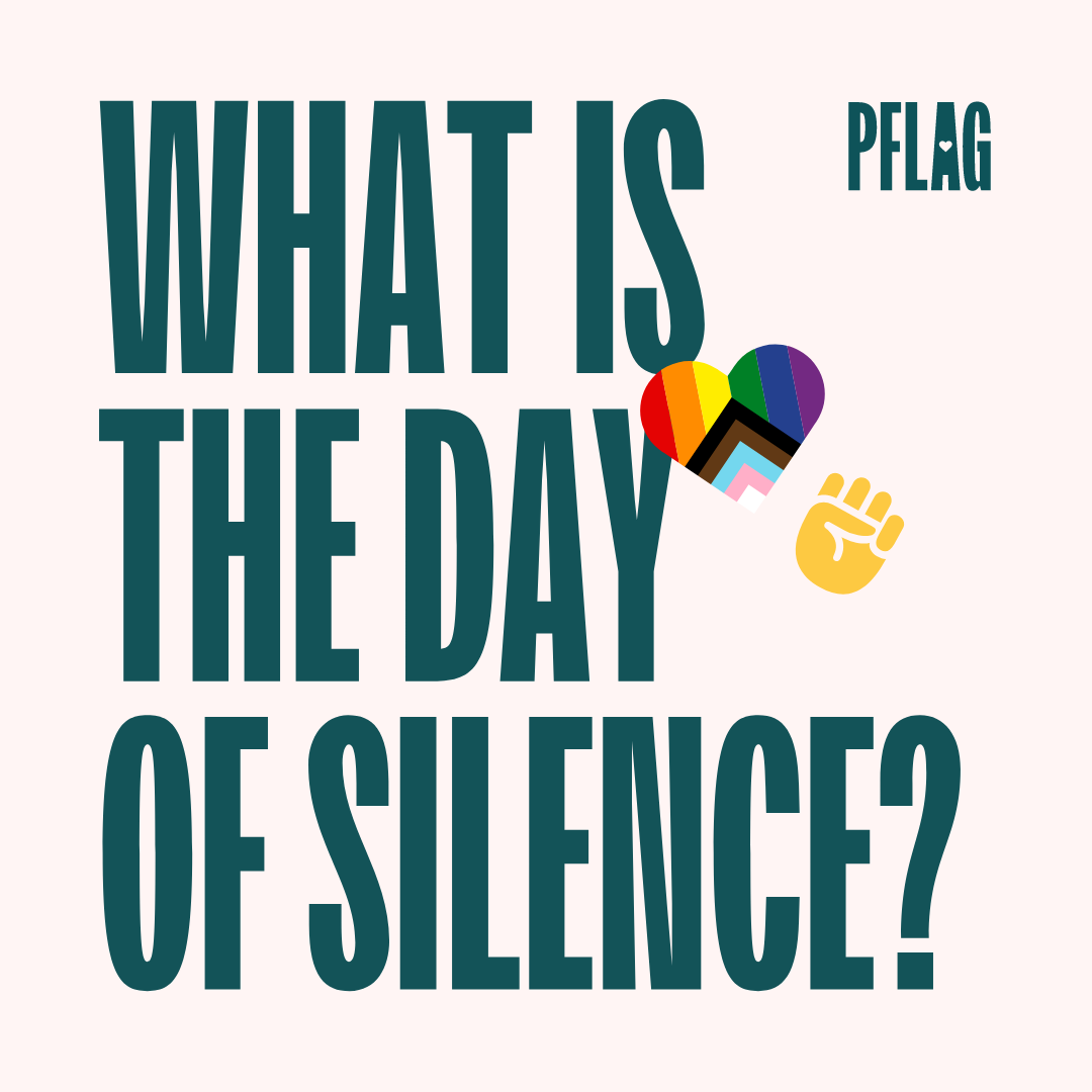 PFLAG's tweet photo. Today is the #DayofSilence, a student-led demonstration that protests the silencing of LGBTQ+ students and their experiences. In the theme of Rising Up, we challenged adults to take part in a Day of NO Silence and use their voice to speak up in defending LGBTQ+ students rights.📣 https://t.co/d9ilMv9TD0