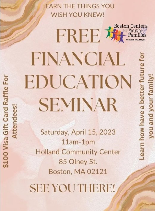 #Boston Come find out 'What you need to know about your money to make it grow!!!' #MoneyManagement  #FinancialLiteracy #Dorchester #HowToBuildWealth #BostonStrong 💪🏾