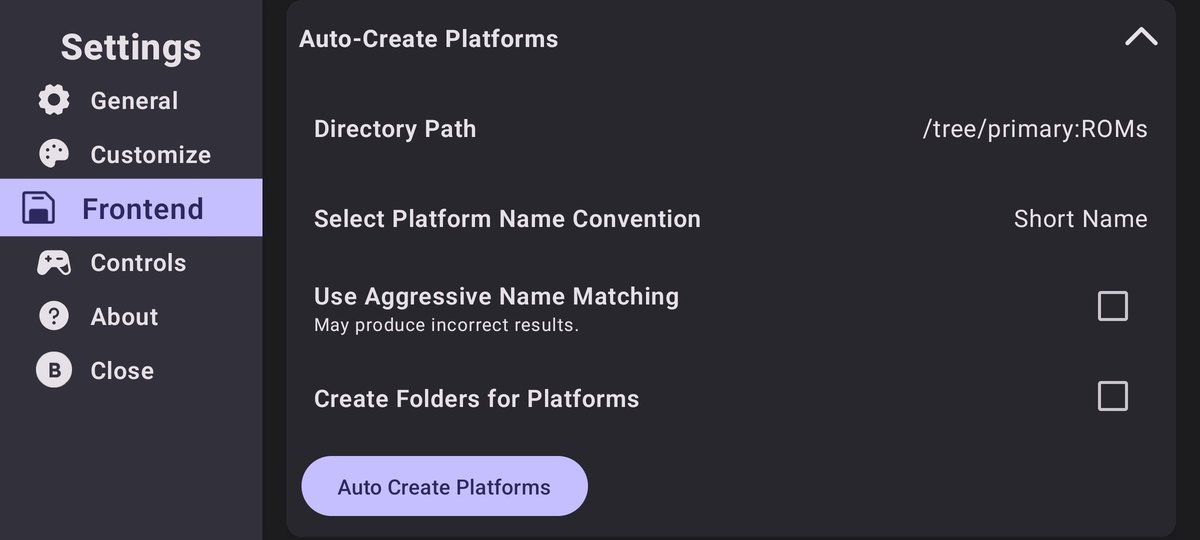 LikeEich's tweet image. Here&apos;s a frontend feature! The goal of #ConsoleLauncher is simplicity. To make adding platforms easier I made this menu that can scan all of your ROM directories automatically.
