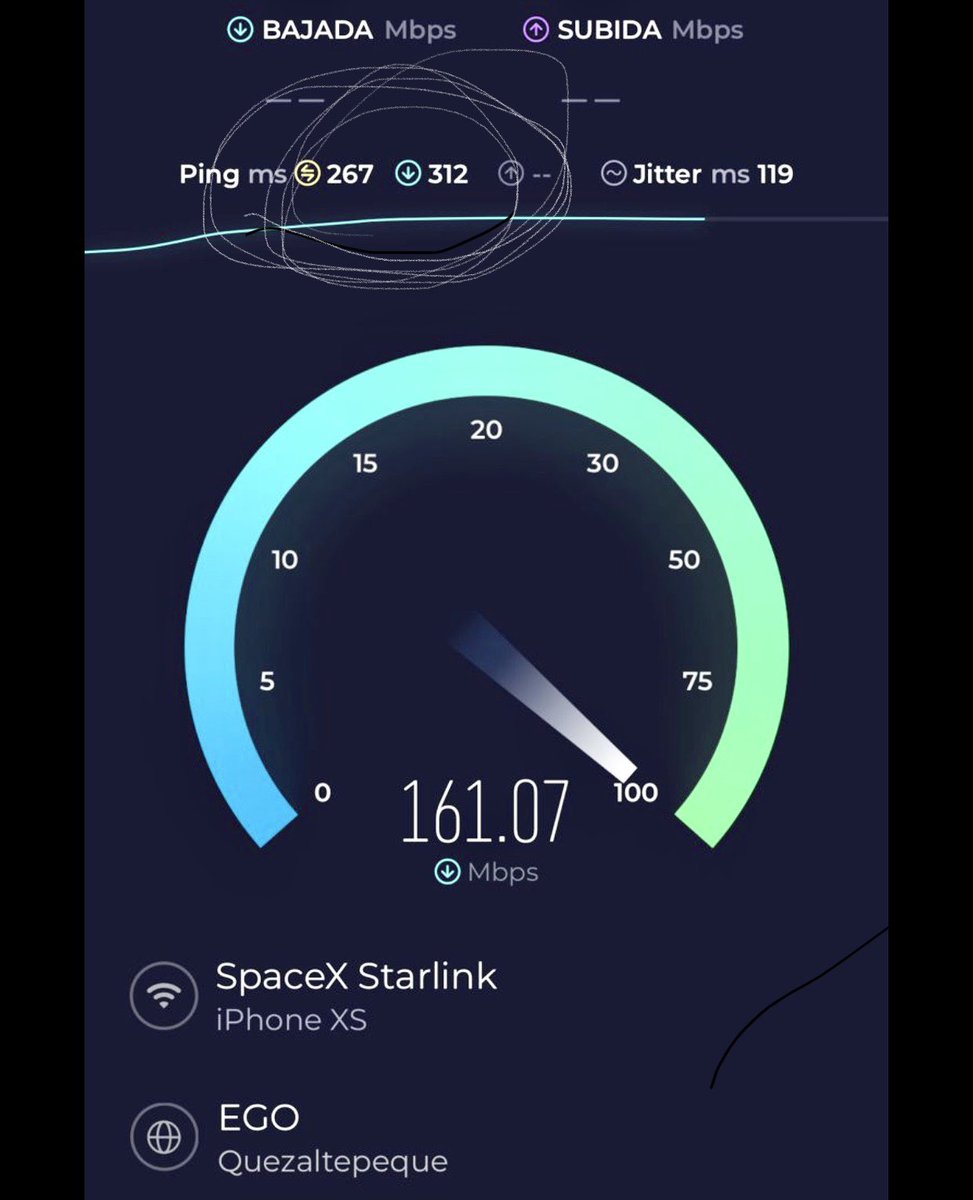 JhosepMorale's tweet photo. @xnevv_ @PaoMarrohs Lo que no dicen que Starlink tiene el Ping más alto por ser Inter té satelital 
Está es la prueba de velocidad que han echo en la escuela piloto. https://t.co/fybqJ9lhje