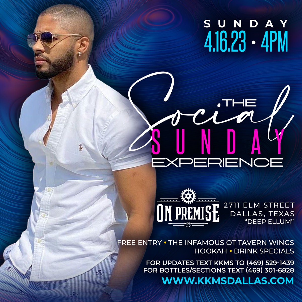 The Weekend In Dallas, Texas with KKMS … 

FRIDAY, April 14th FRIENDS FRIDAY
SUNDAY, April 16th THE Social Sunday 

Sections & Bottle Service Available kkmsdallas.com

#KKMS #TheDistinguishedGents #DALLAS