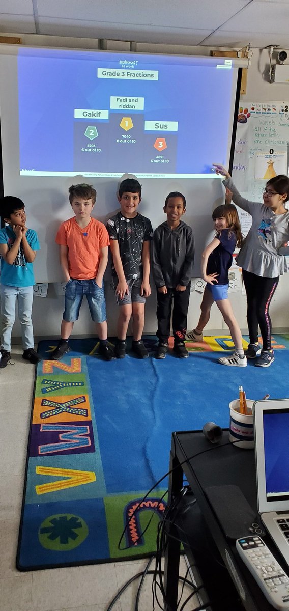 A <a href="/Kahoot/">Kahoot!</a> to review for our fractions quiz on Monday!  <a href="/MissMMonforton/">Miss Monforton</a> played 2 games and sts were having a blast!  The competition was fierce but we congratulated our podium winners <a href="/GlenwoodGriffin/">Glenwood Griffins</a> #risktakers #thinkers <a href="/ibpyp/">IB PYP</a>