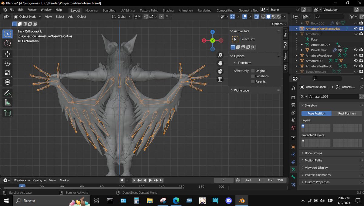 TuReal8Bits's tweet photo. Rigging the winged arms from scratch and then animating bone by bone in unity.
#VRChat #furry #cosplay #nero #DMC5 #blender #devil #devilbringer https://t.co/UdmBEV0R82