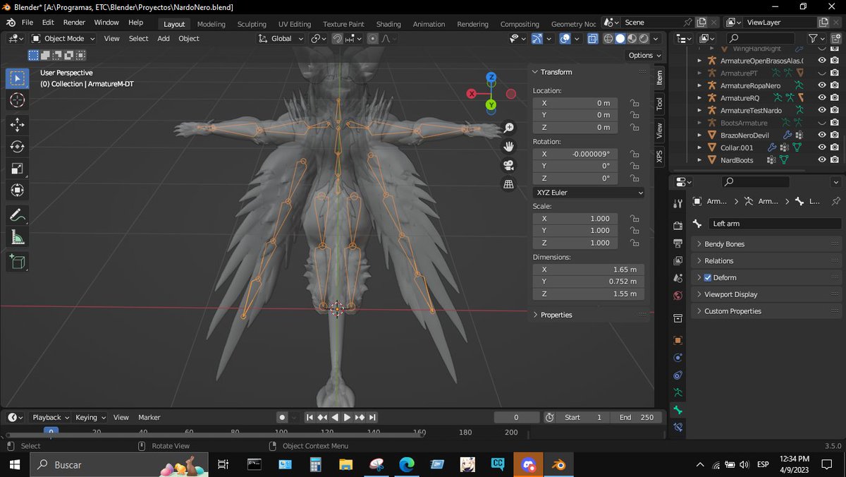 TuReal8Bits's tweet photo. Rigging the winged arms from scratch and then animating bone by bone in unity.
#VRChat #furry #cosplay #nero #DMC5 #blender #devil #devilbringer https://t.co/UdmBEV0R82