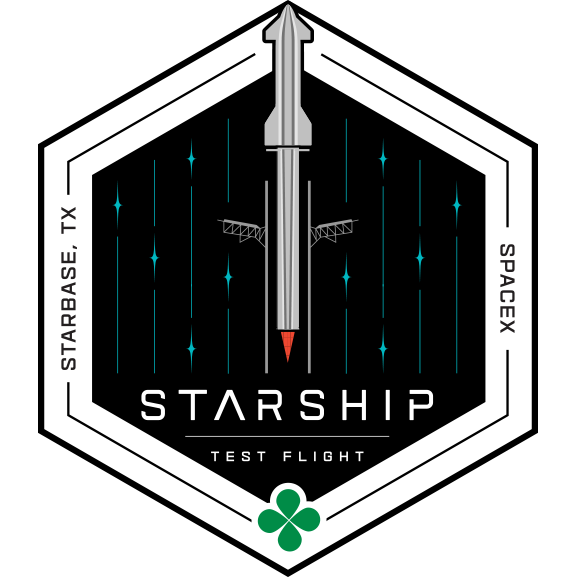 ActuSpatiales's tweet photo. 🚀🇺🇸 - Alors que le #Starship vient d'être autorisé à décoller, @SpaceX dévoile le patch du premier vol d'essai du prototype dans sa version complète. https://t.co/c5h0icT006