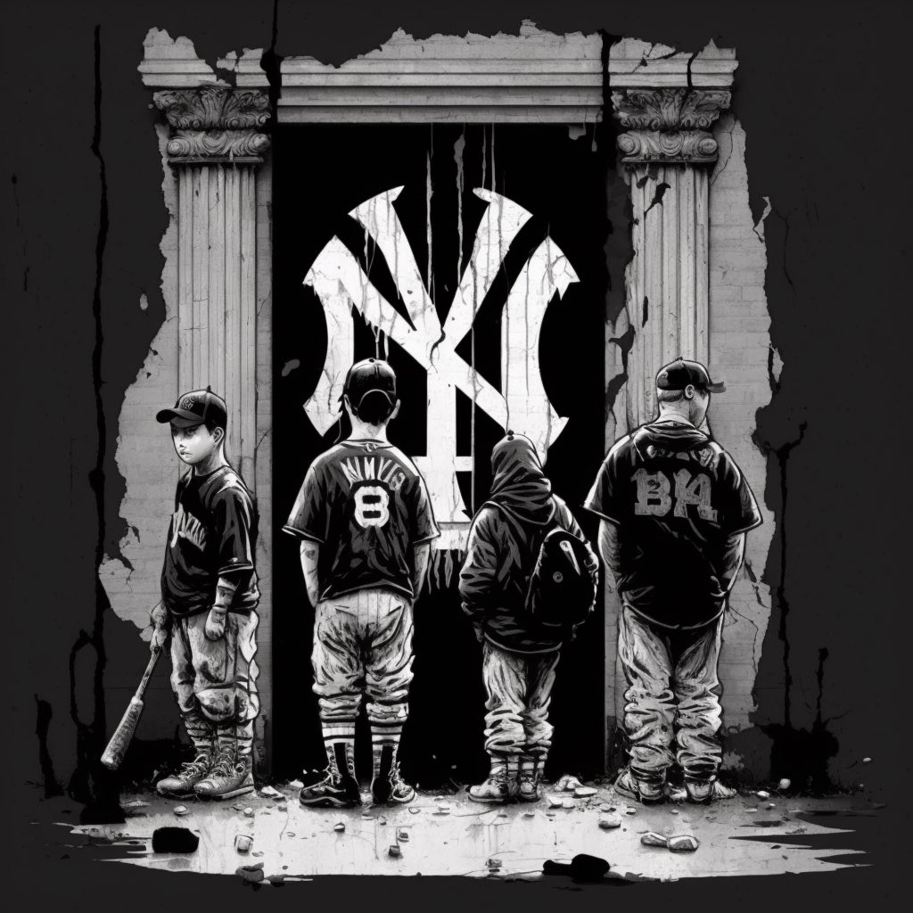 Yankees in the style of Banksy