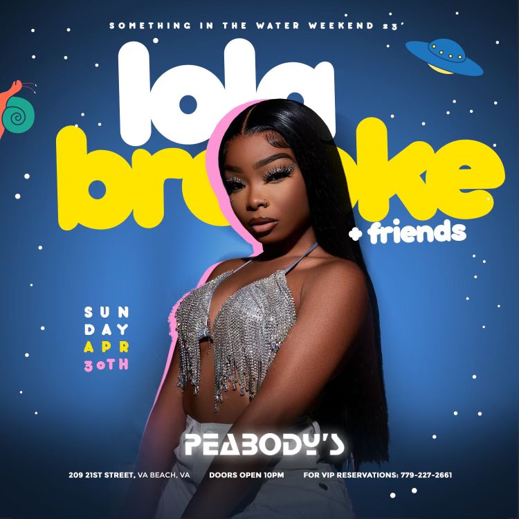 iamthepartyking's tweet image. @peabodysnightclub is your Official After Party Destination All 3 Nights For Something In The Water Weekend. 

[Fri.April28] #Rob49 &amp;amp; Friends 

[Sat.April29] #DjDrama &amp;amp; Friends 

[Sun.April30] #LolaBrooke &amp;amp; Friends 

For More Info Or VIP call/text 779.227.2661
#sitw #sitwfest