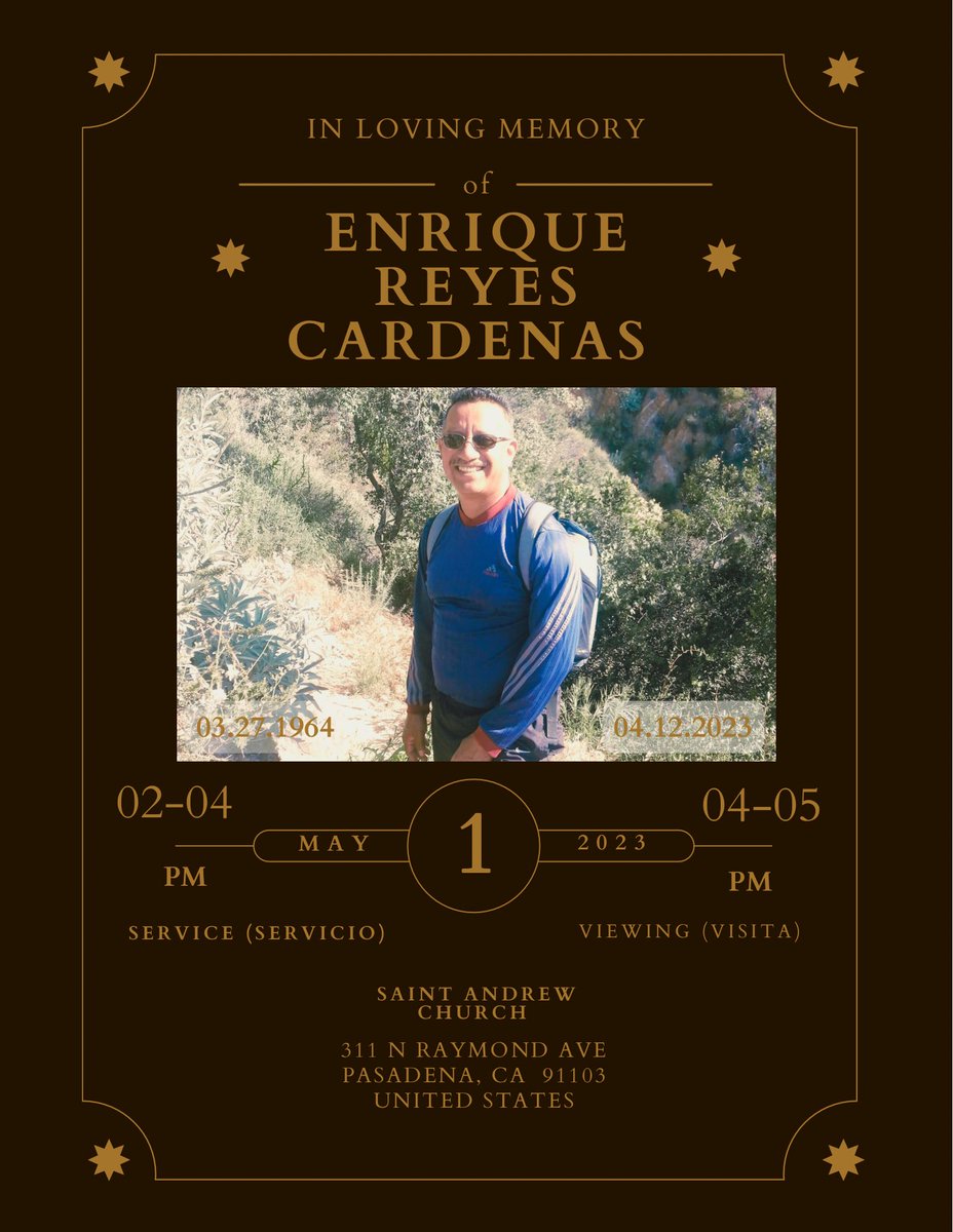 Kikesworld's tweet photo. Hello everyone. Thank you for being so patient. This is the information for my dad’s funeral services. Everyone is welcome to come. Please read both pages. Thank you. https://t.co/g74VMXOYug