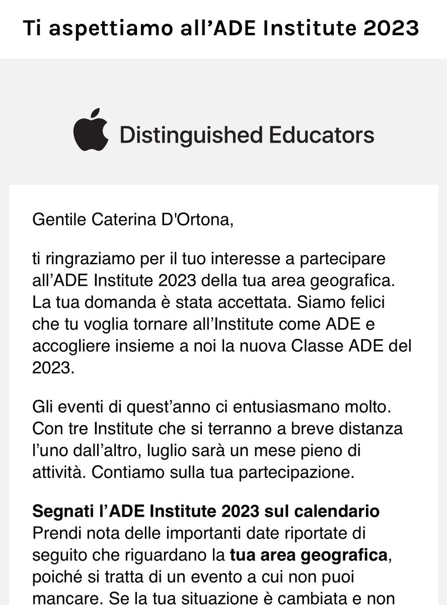 caterinadortona's tweet photo. Grande notizia questa sera! ๐คฉ #ADE2017
#AppleEDUCommunity
#AppleEDUchat https://t.co/B9xB3kjcw0