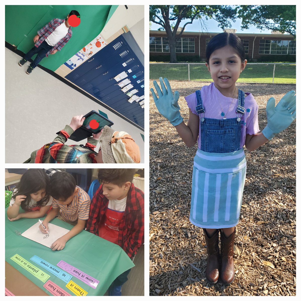 kimperclefarias's tweet photo. Second Grade has been Growing! Today was Garden Day to review & show off all we've learned so far this year! Lots of math games, word mapping board, greenscreen garden, VR garden tour, & unearthing our plants to look at the roots. It was a great day! #GrowingGators #RISDbelieves https://t.co/ZiMikxd5CO