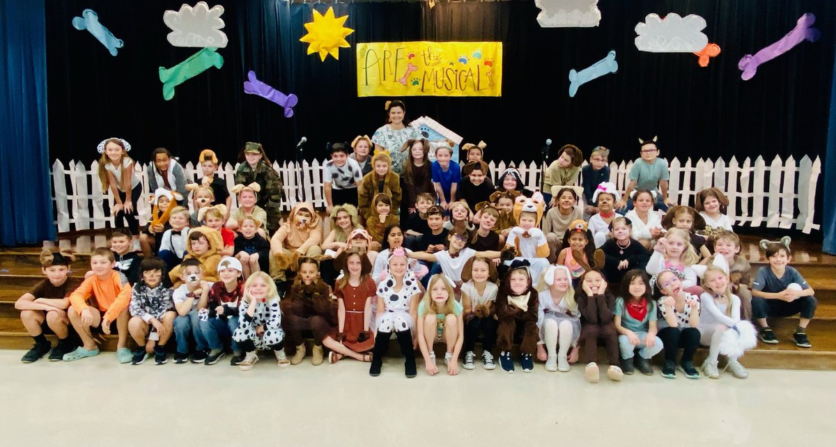 CiboloCreekES's tweet photo. Who let the dogs out? Mrs. Gosdin trained these adorable pups in Arf the Musical. Great performance by our 2nd graders. @BoerneISD https://t.co/6GpIdLoY4g