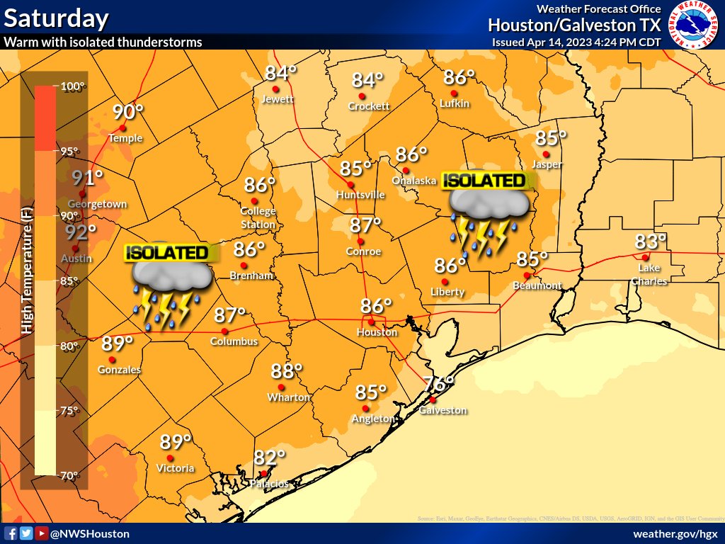 Isolated strong to severe thunderstorms will be possible late Saturday ...