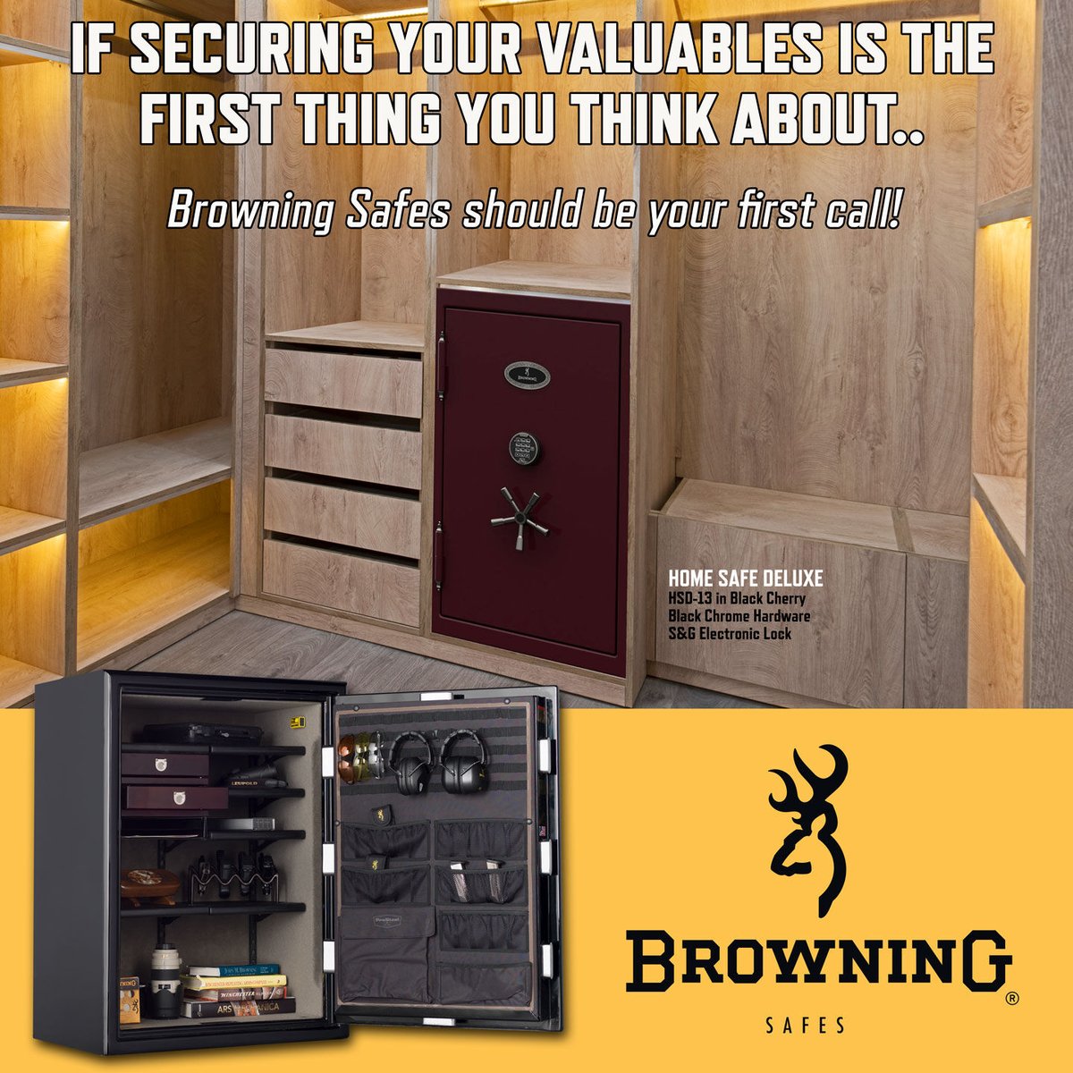 BrowningSafes's tweet photo. #BrowningSafes are designed and built for people who prioritize securing their valuables. We have uncompromising standards that produce superior safes. Our #HomeSafeDeluxe-13 provides a 13 cubic foot safety zone of protection. 

#TrustedProtectionLegendaryPerformance https://t.co/qGkJ3QCaGS
