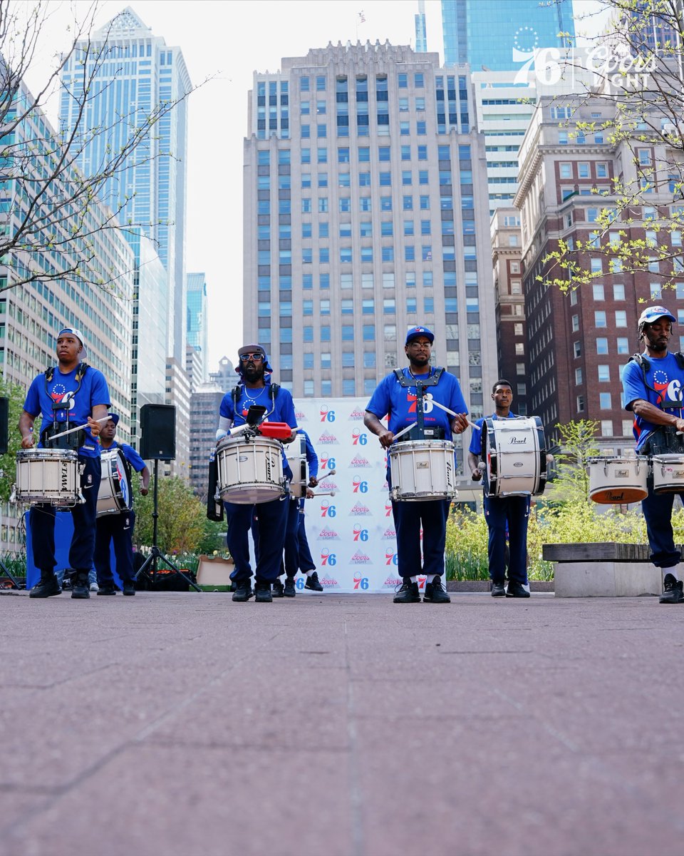 sixers's tweet photo. felt the ~love~ this afternoon at our playoff pep rally! 

#ForTheLoveOfPhilly | @CoorsLight https://t.co/pWfN7hWDo9
