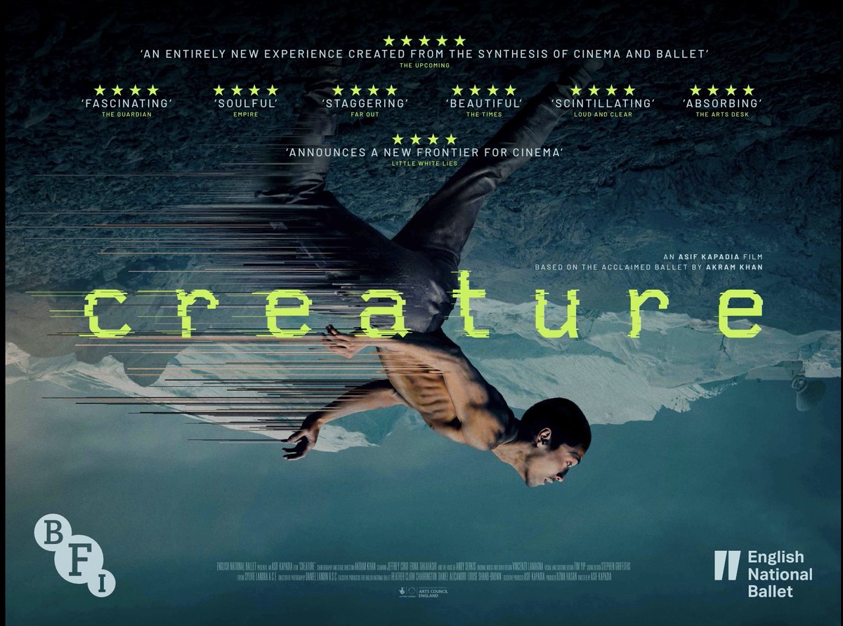 Heads up: my dystopian sci fi dance film CREATURE, a collaboration with the brilliant choreographer @AkramKhanLive the fantastic @ENBallet dancers starring the incredible Jeffrey Cirio is now available on @BFIPlayer in the UK. Turn it up! PS It’s a metaphor. @BFI @Sadlers_Wells