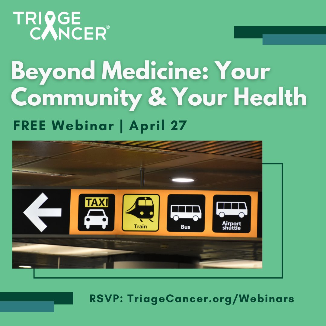 Manta Cares (@manta_cares) on Twitter photo RSVP for our friend <a href="/TriageCancer/">Triage Cancer</a>’s FREE webinar on 4/27 on social determinants of health, like work, transportation, school, environment, & literacy: triagecancer.org/webinars.
FREE CE for professionals.
#TriageTalks #CancerRights #HealthDisparities #HealthEquity #SDOH RSVP for our friend <a href="/TriageCancer/">Triage Cancer</a>’s FREE webinar on 4/27 on social determinants of health, like work, transportation, school, environment, & literacy: triagecancer.org/webinars.
FREE CE for professionals.
#TriageTalks #CancerRights #HealthDisparities #HealthEquity #SDOH
