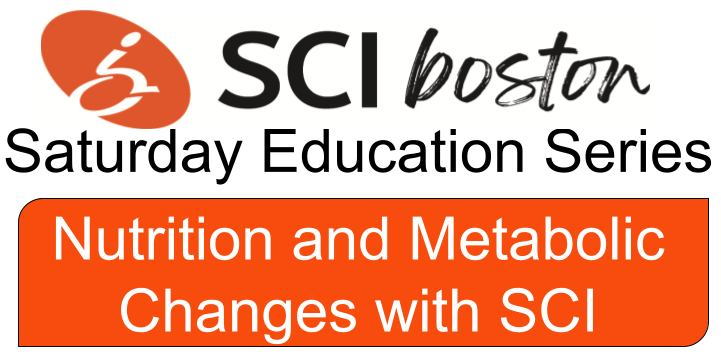 SpauldingSCIMS's tweet image. Join SCIboston tomorrow for a talk by dietitians at Spaulding Rehabilitation Hospital about Nutrition &amp;amp; Metabolic changes with SCI sciboston.org