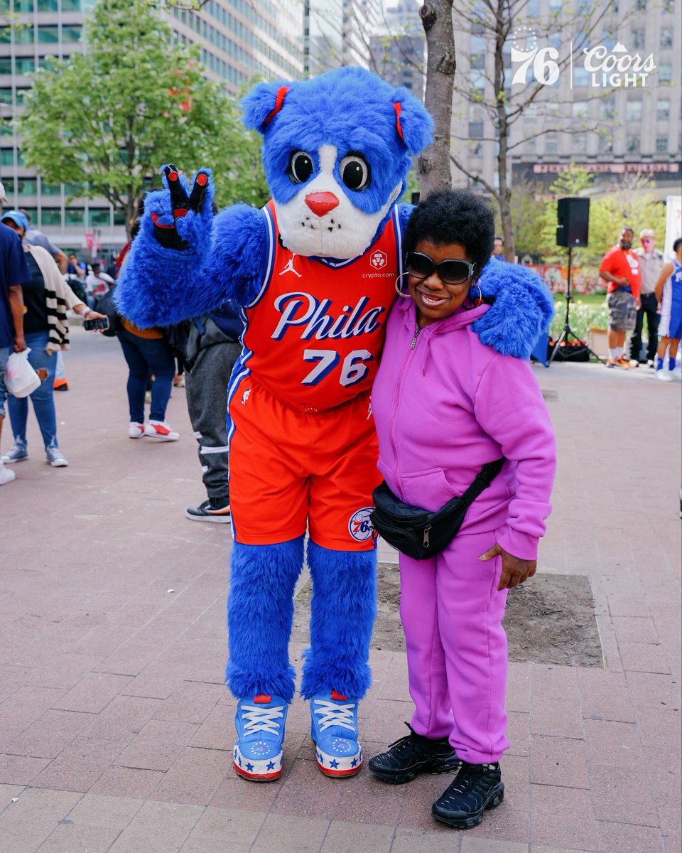 sixers's tweet photo. felt the ~love~ this afternoon at our playoff pep rally! 

#ForTheLoveOfPhilly | @CoorsLight https://t.co/pWfN7hWDo9