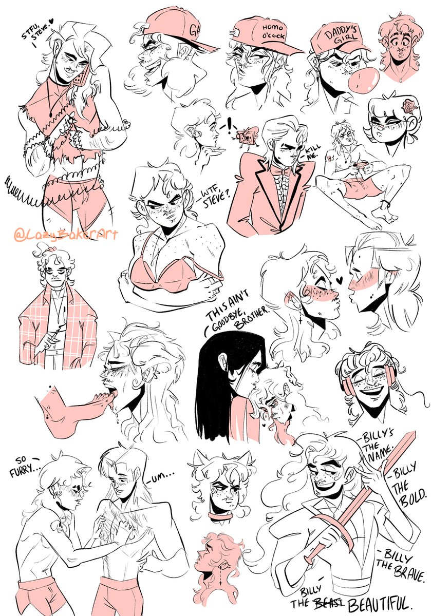 billy sketch dump!!! <3
#harringrove 
#argilly
