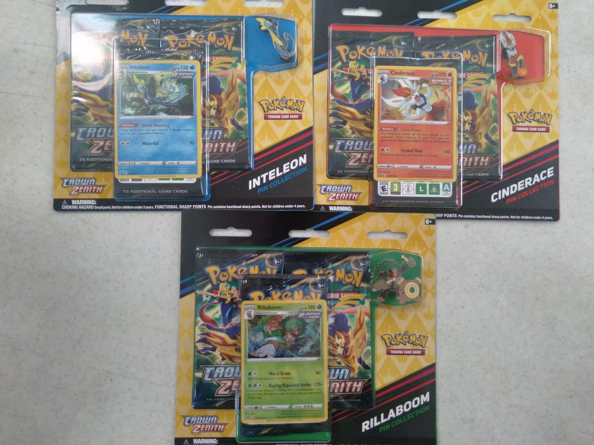 NewWaveHobbies's tweet photo. Happy Friday everyone! Come by the shop today and check out the new pokemon boxes we just put out! Morpeko V-Union collection box and Crown Zenith triple pack with collectible pins! #crownzenith #pokemon #FridayFunDay https://t.co/sYUH1UR0FM