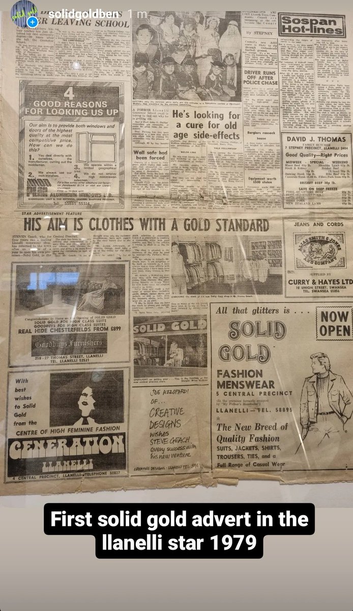 SolidGoldBenan1's tweet photo. The first solidgold advert in the llanelli star, April 1979

@LlanelliStar

#llanellistar #solidgoldltd #independentbusiness https://t.co/GPYO0Bxy1m