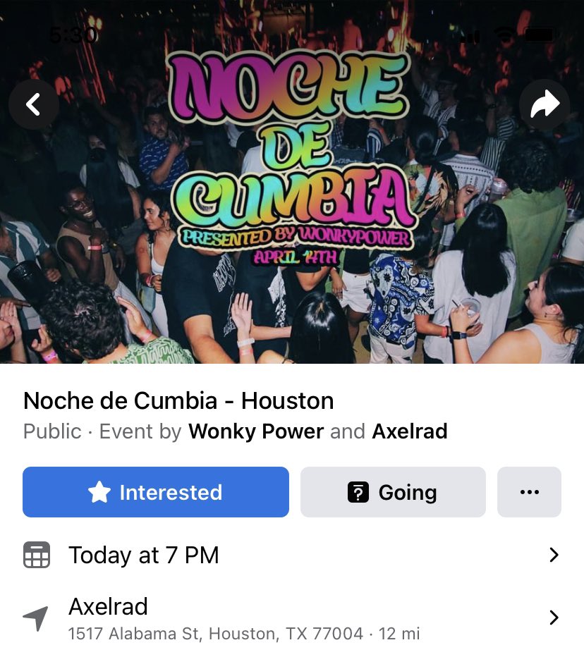 AWREDESIGN's tweet photo. Noche de cumbia at @axelradhouston .
Tonight! Free!
#cumbia #axelrad #houstonnow https://t.co/1tyOSIk9bB