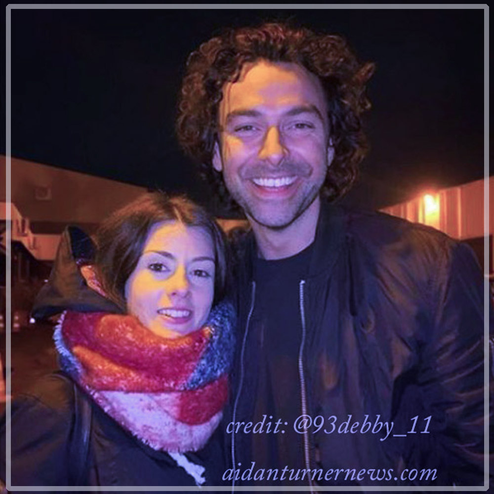 FanMaryp's tweet photo. Wishing all #AidanTurner fans a super #StubbleSaturday . Here is a fan photo (thanks @93debby_11) from 2020 in Rome.. showing Aidan in all his stubble loveliness. https://t.co/zjobjjytpi