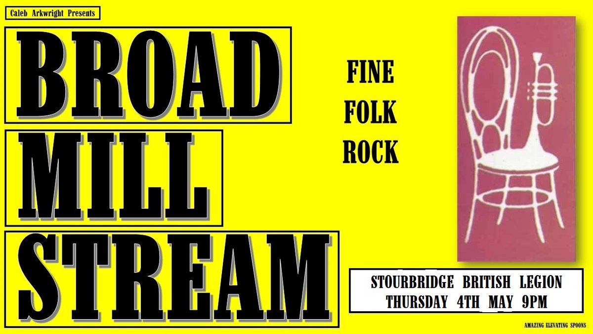 BroadMillStream's tweet image. Next one for us Stourbridge British Legion on Star Wars Day !!  #Stourbridge #livemusic #folk #folkrock #StarWarsDay