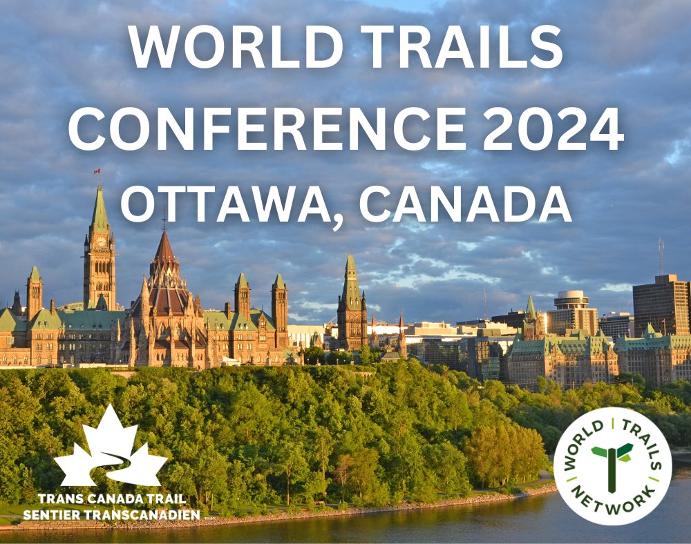It's official! The 2024 World Trails Conference will be held in Ottawa, Canada, hosted by Trans Canada Trail. More details about the conference will be released soon. Subscribe to our newsletter for updates worldtrailsnetwork.org/subscribe/ #worldtrailsconference #worldtrailsnetwork
