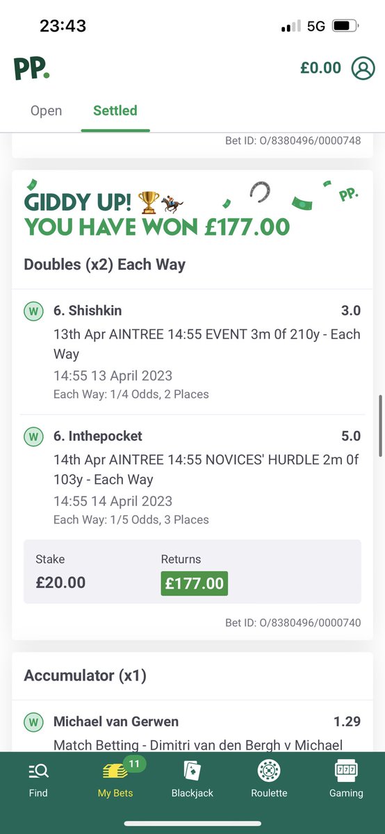 Another winner, horses are easy