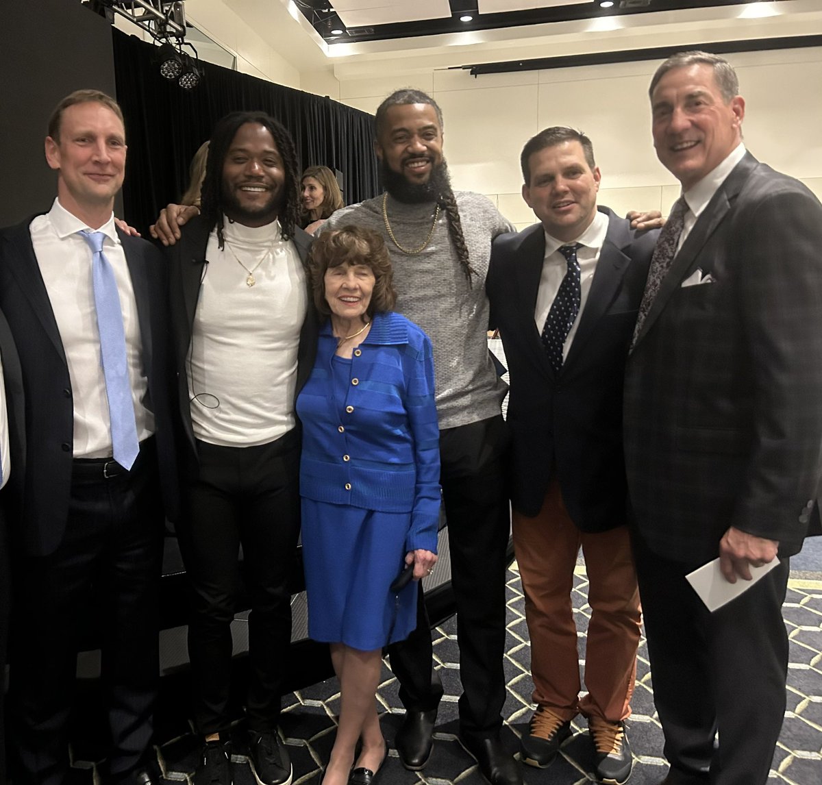 PSUImpactAward's tweet photo. More pics from the @PSUImpactAward Show last night. Congrats again to Bill Spoor &amp; @AaronMMaybin &amp; @RealMikeRob @francoharrishof —Thanks to host @Todd_Blackledge. Catch the Broadcast this weekend—check listings at https://t.co/VecQpB5w8Q https://t.co/AxnEJSoLld