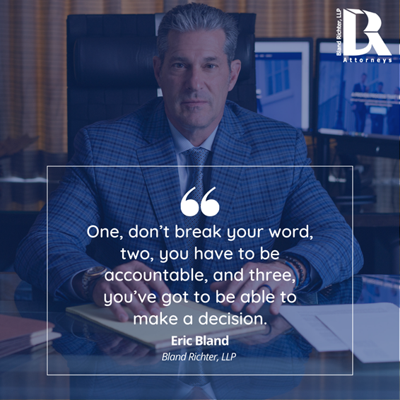 TheEricBland's tweet photo. My advice for a strong and hard-charging leadership approach? Don't break your word, be accountable, and make the decision. EB
#ebwisdom #leadership #attorney #blandrichter https://t.co/pphQPxlVUZ