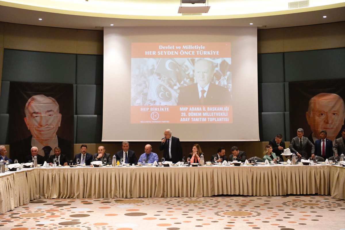 mhpadanasim's tweet photo. MHP Adana İl Başkanlığımızın düzenlediği 28. Dönem Adana Milletvekili Aday Tanıtım Toplantısında basınımızın kıymetli temsilcileri ile Milletvekili Adaylarımız bir araya geldi. https://t.co/Ep6Z9SLWqR