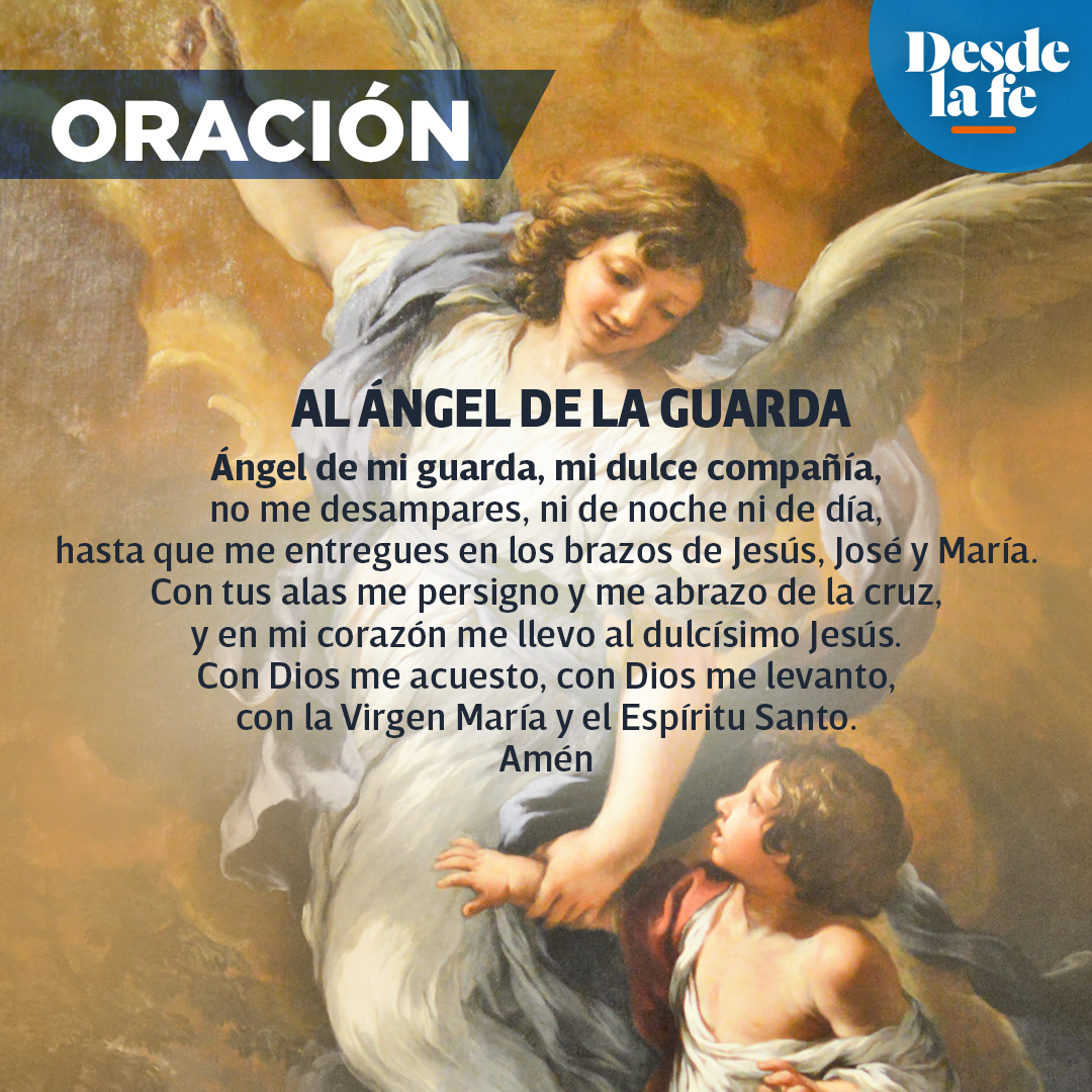 DesdeLaFeMx's tweet photo. Te presentamos esta oración al ángel de la guarda para que puedas encomendarte a ti y a los tuyos. 🙏 Recuerda que ellos son quienes nos cuidan todos los días. 👉 https://t.co/x6mv5XweNY https://t.co/mDINkkYZ5D