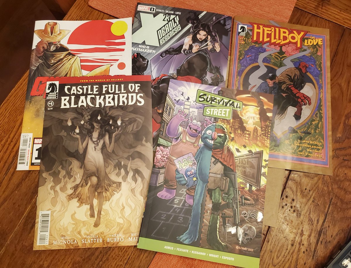 There isn't much in my #pulllist these days but I always find some quality books to grab @RoyalComicsNYC! @artofmmignola @EricaSchultz42 @JamesAsmus @MChecC (yes the cover pulled me right in)