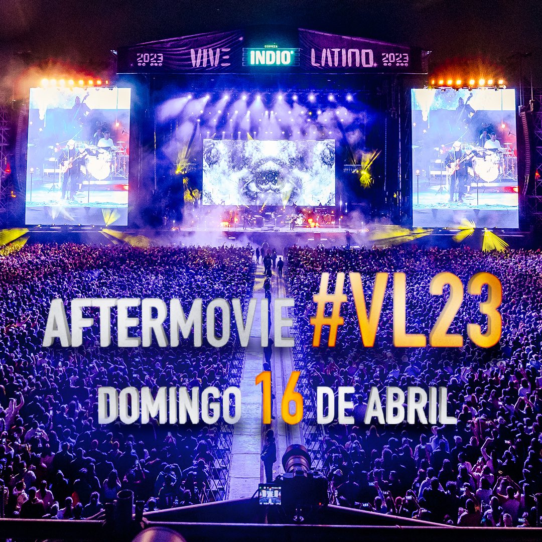 vivelatino's tweet photo. ¡Así como lo leyeron! 😎
Este domingo vamos a revivir las emociones que nos dejó el #VL23 con nuestro aftermovie oficial. 🔥🔥
¡Ya queremos que lo vean! ¿Están listos? https://t.co/bEGQiWO6Oq