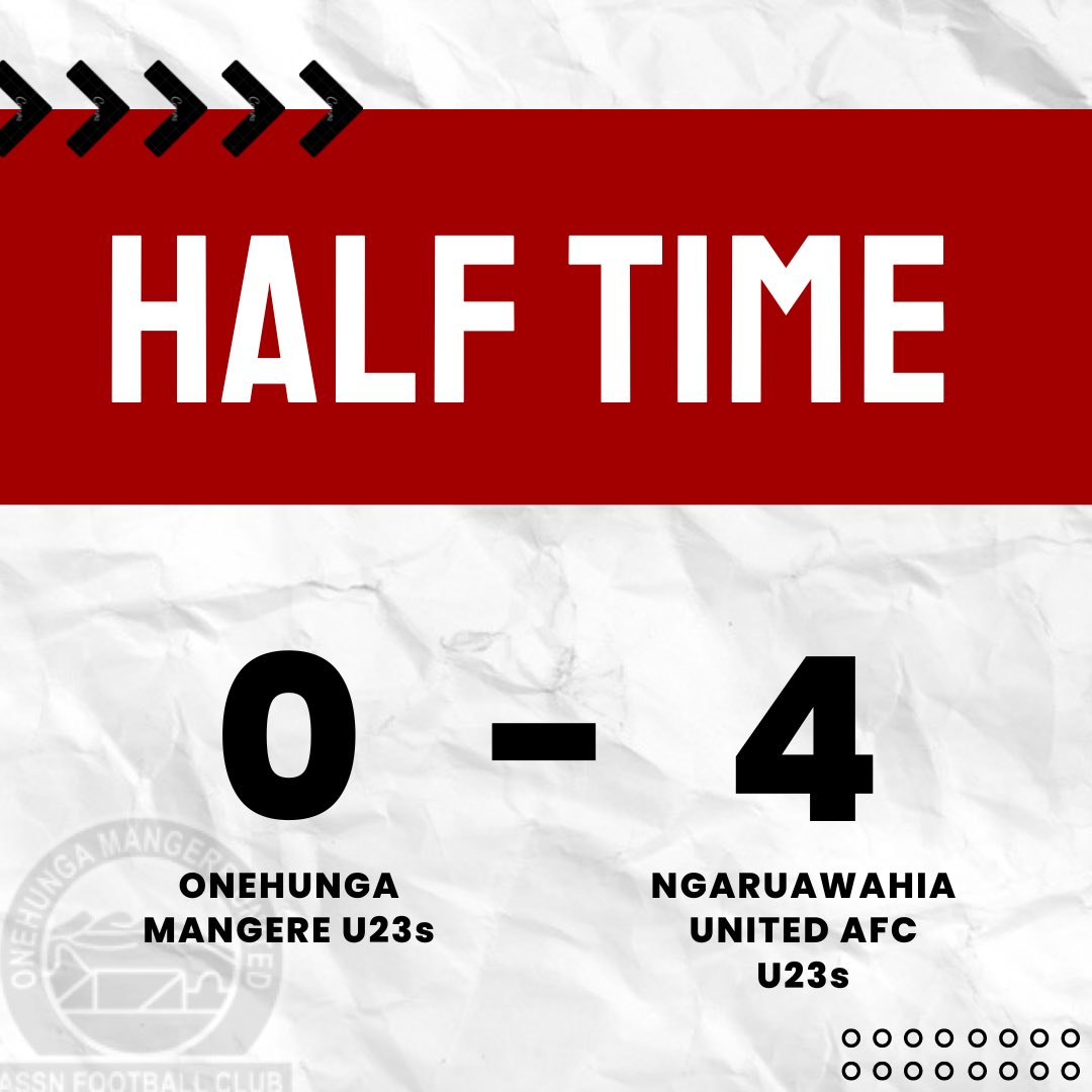 HALF TIME UPDATE FOR OUR U23s