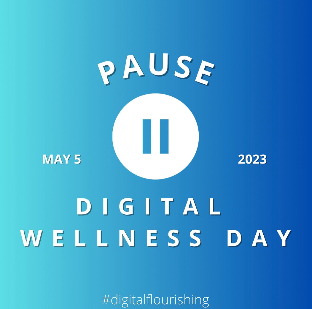 PAUSE! ⏸ Let’s take a moment of pause for #reflection! It is important for us to take a break from our tech and reground.

Let us know how you are taking a #pause in the comments below!

Digital Wellness day is May 5, 2023! Download the FREE educational tool kit, link in bio! 🎉