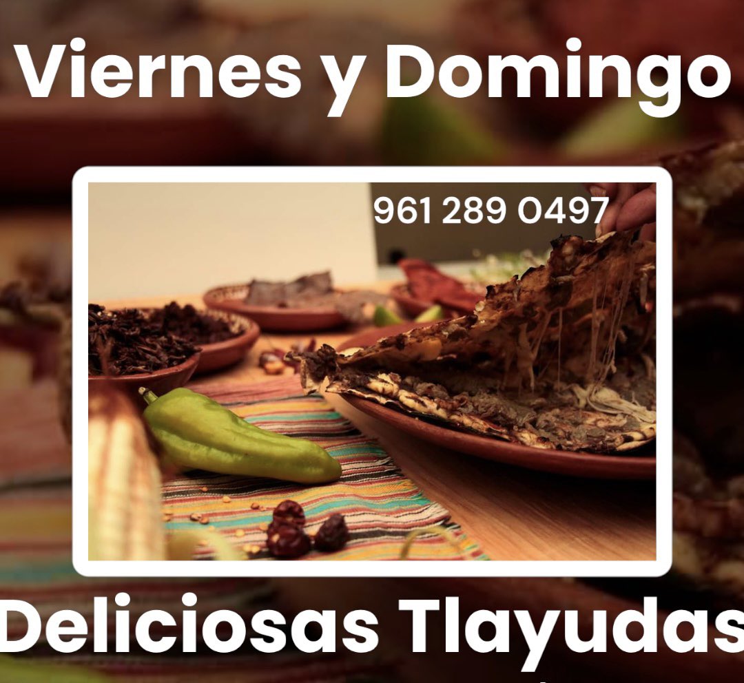 Hoy y Domingo estarán sus deliciosas Tlayudas a partir de las 7 pm. !!

#Antojo
#Cena
#Tuxtla
#Cocina
#Sabroso
#Sabor
