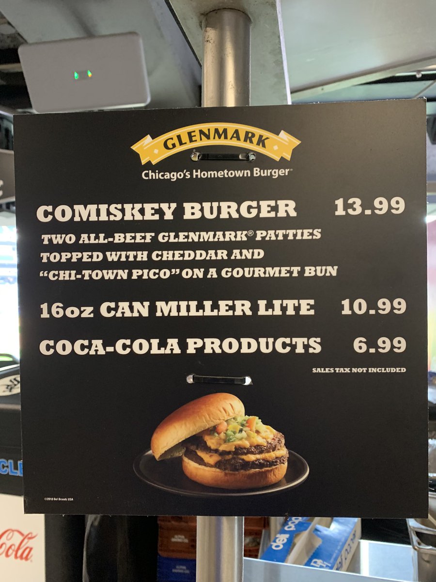 GlenmarkFoods's tweet photo. @whitesox game. Enjoy a Comiskey Burger outside Section 113 - The Glenmark Burger Barn 🍔🍔 https://t.co/tk5nGVQb4d