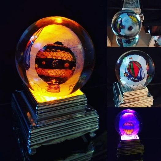 DWedgeCreations's tweet photo. #etsy shop:Hot Air Balloon Orb,stand https://t.co/jIl6OHoj0b #artist #artwork #orb #paperweight #sphere #colorchangingbase #lightedstand #hotairballoon #signedbya #rotatingcolors #orbsphere #crystalball #art #artglass #dwedgecreations.etsy.com #artware #crystal #gifts https://t.co/mvOHKYh1LS