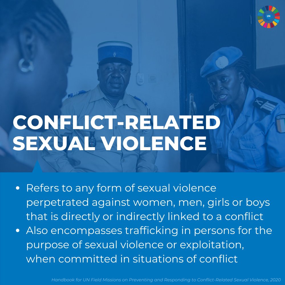 Conflict-related sexual violence is not only a violation of human rights, but also a threat to international peace & security. #endCRSV #A4P

Learn more about how peacekeeping missions work to address the issue 👉 ow.ly/245950NIpQU