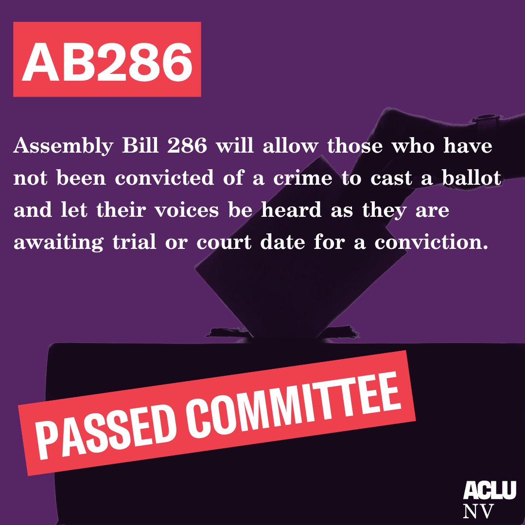 And another one 😉 #AB286 was passed out of committee yesterday! #NVLeg #LetNevadansVote