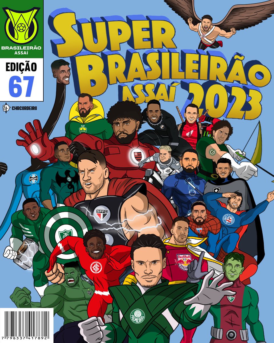 Vem aí o #SuperBrasileirãoAssaí! 

Os heróis estão preparados para mais uma edição da batalha mais árdua do universo do futebol! 

🎨 <a href="/chrcordeiro/">Christian Cordeiro</a>