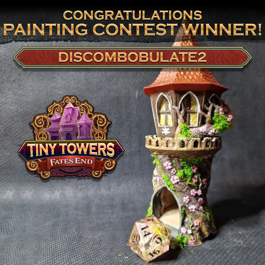 The TinyTowers Painting Contest is officially over! THANK YOU EVERYONE who participated! All the submissions were beautifully painted! Deciding between all of them was pretty difficult, but we decided the winner is @/discombobulate2 over on instagram!! 

#fatesend