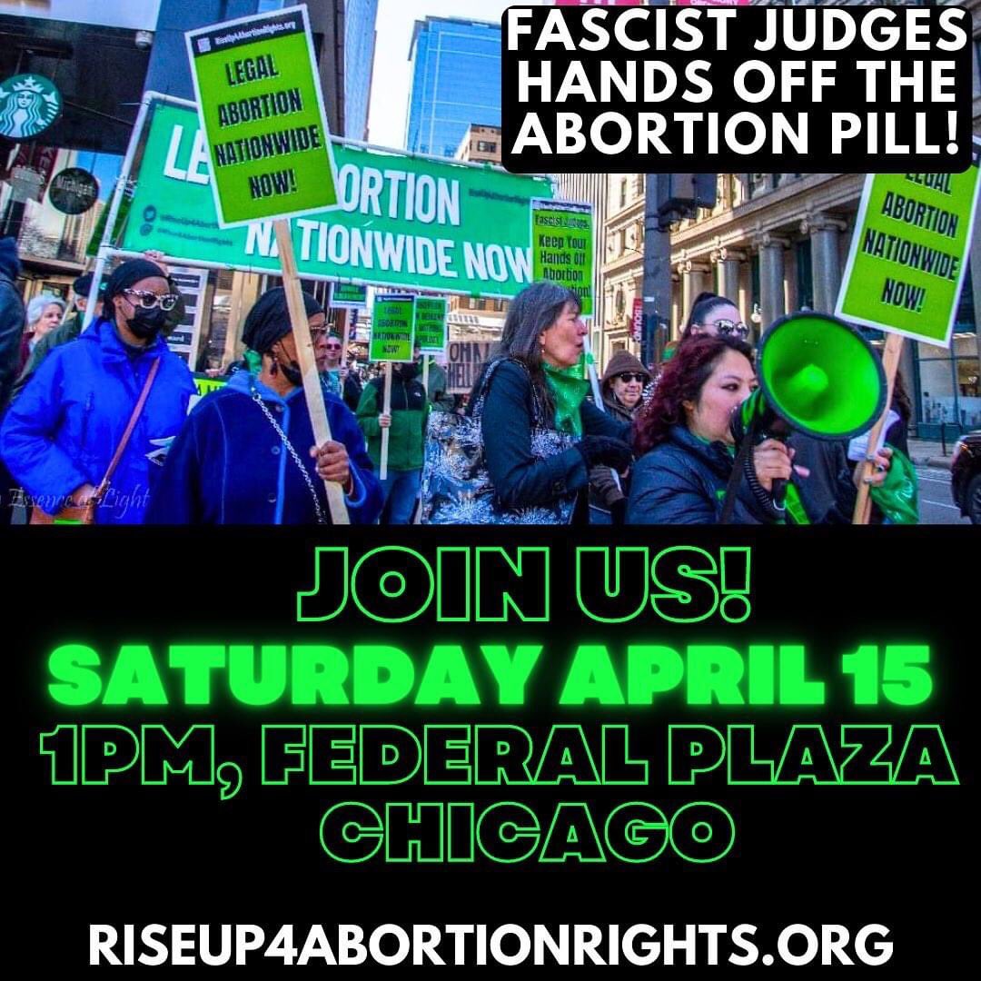 Riseup4abortio2's tweet photo. @womensmarch YES! In #Chicago rally Saturday April 15, 1 pm, Federal Plaza #RiseUp4Abortion #Green4 Abortion https://t.co/uLRlCUona6